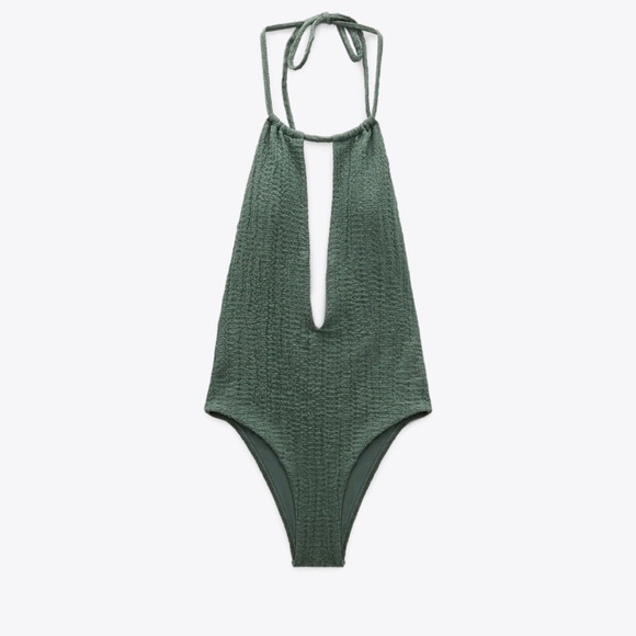 ✨SALE✨ ZARA TEXTURED HALTER SWIMSUIT ✨SALE✨ - Picture 5 of 7